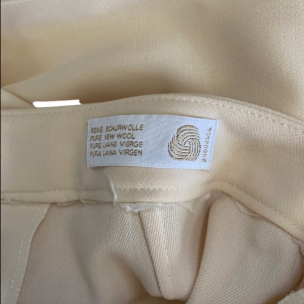 Escada Pants Trousers Cream Dressy Wide leg-10" 4 - Picture 13 of 14